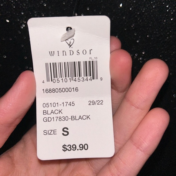 windsor black mini glitter dress - Picture 3 of 3